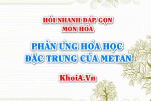 Phản ứng hóa học đặc trưng của Metan CH4 là phản ứng nào? Hỏi nhanh đáp gọn môn Hóa